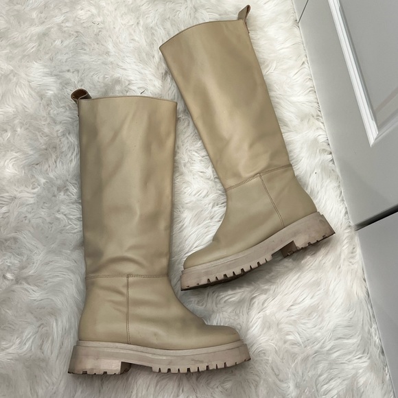 & Other Stories Shoes Other Stories 0 Leather Lug Sole Tall Boots